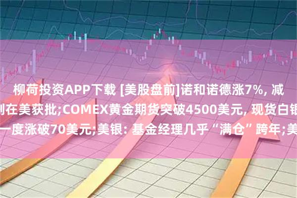 柳荷投资APP下载 [美股盘前]诺和诺德涨7%, 减肥药Wegovy®口服片剂在美获批;COMEX黄金期货突破4500美元, 现货白银一度涨破70美元;美银: 基金经理几乎“满仓”跨年;美国三季度GDP数据今晚公布